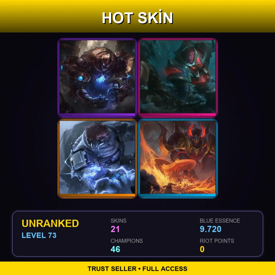 LAS | Lv73 | Unranked | 21 Skin | 46 Champ — Demon Vi