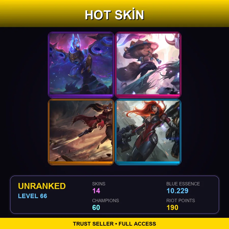 NA | Lv66 | Unranked | 14 Skin | 60 Champ — Cosmic Flight Anivia