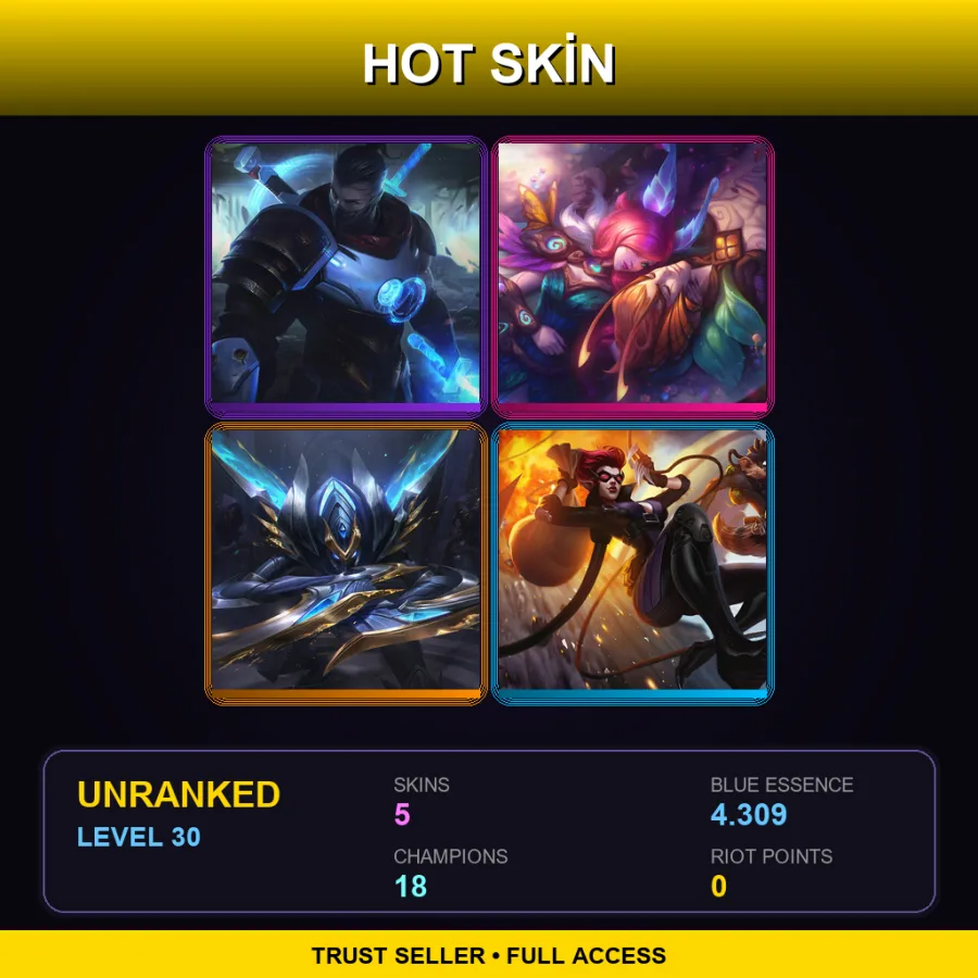LAS | Lv30 | Unranked | 5 Skin | 18 Champ