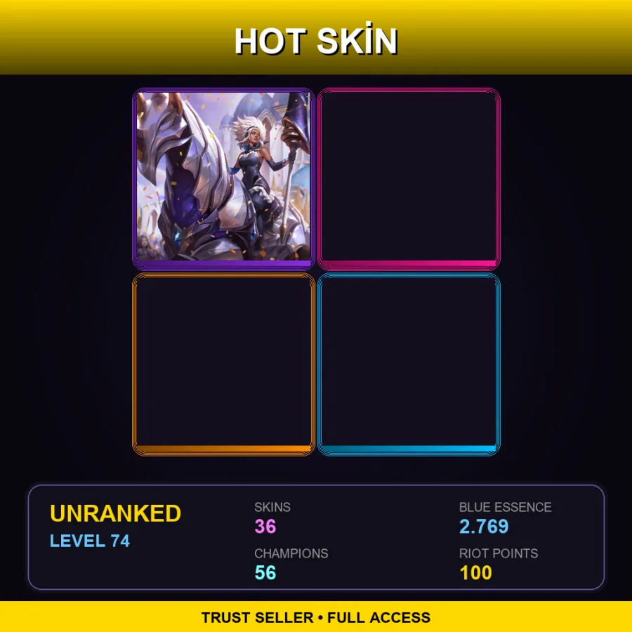 ME | Lv74 | Unranked | 36 Skin | 56 Champ