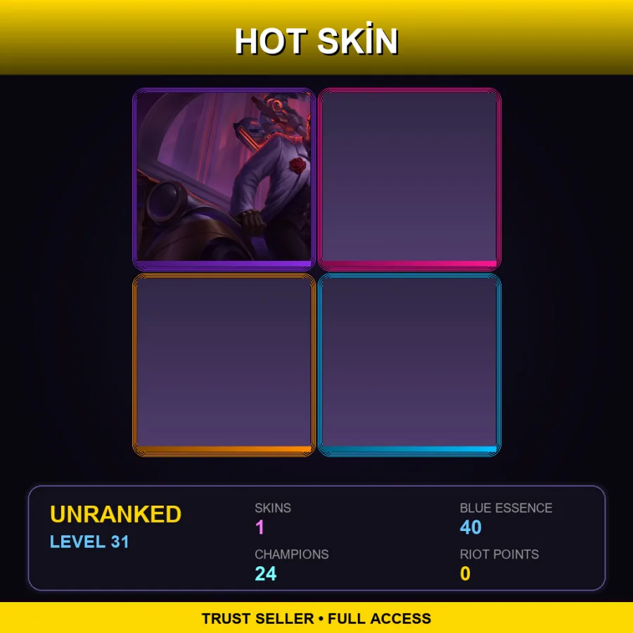 EUNE | Lv31 | Unranked | 1 Skin | 24 Champ