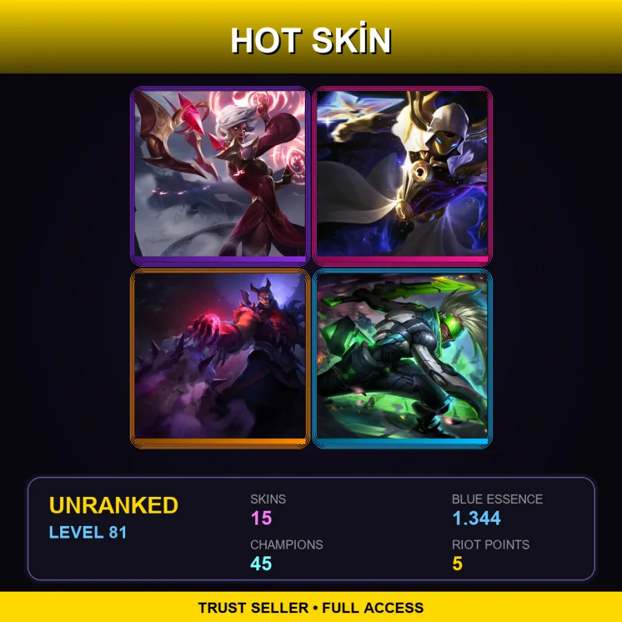 BR | Lv81 | Unranked | 15 Skin | 45 Champ