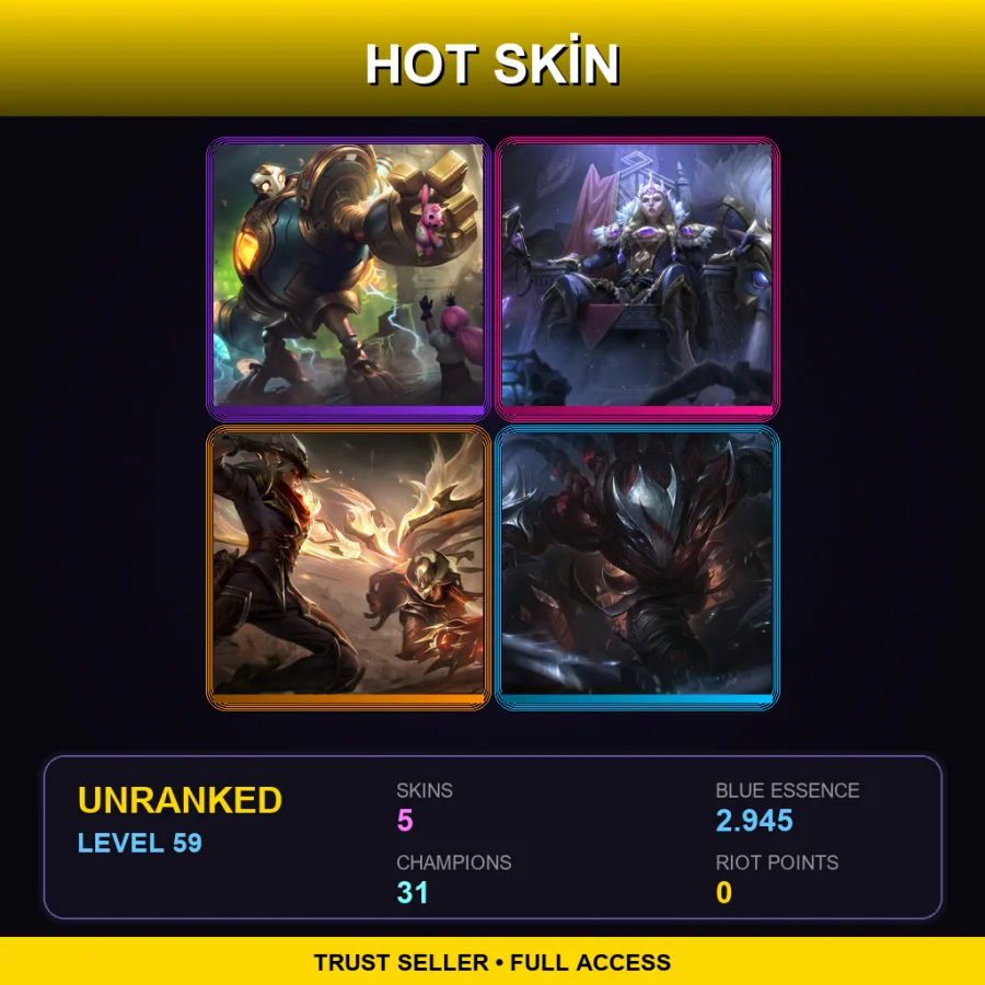 LAS | Lv59 | Unranked | 5 Skin | 31 Champ