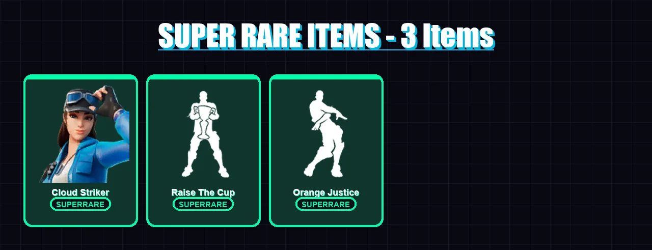 [PS4/PS5/XBOX/PC] | Cloud Striker | Carbide | The Visitor | Menace | Zenith | 60 skin | 52 pickaxe | 52 emote | 45 glider | Lv666