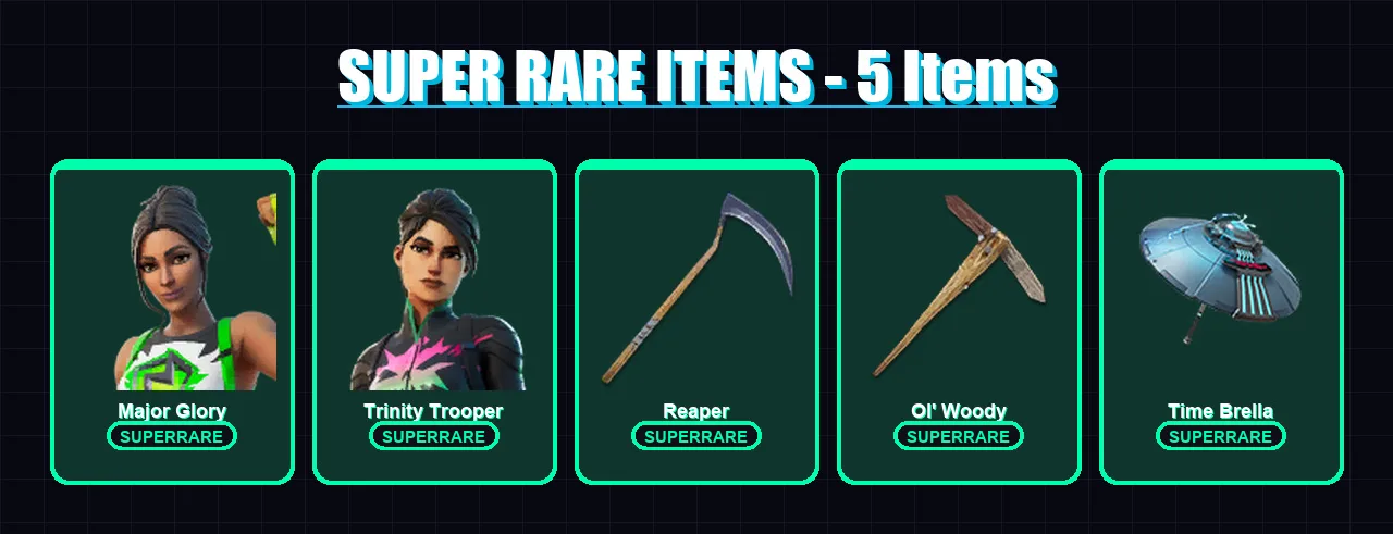 [PC/XBOX/PSN] | Major Glory | Trinity Trooper | Mandalorian | Ronin | Joey | 260 skin | 269 pickaxe | 198 emote | 174 glider | Lv2668