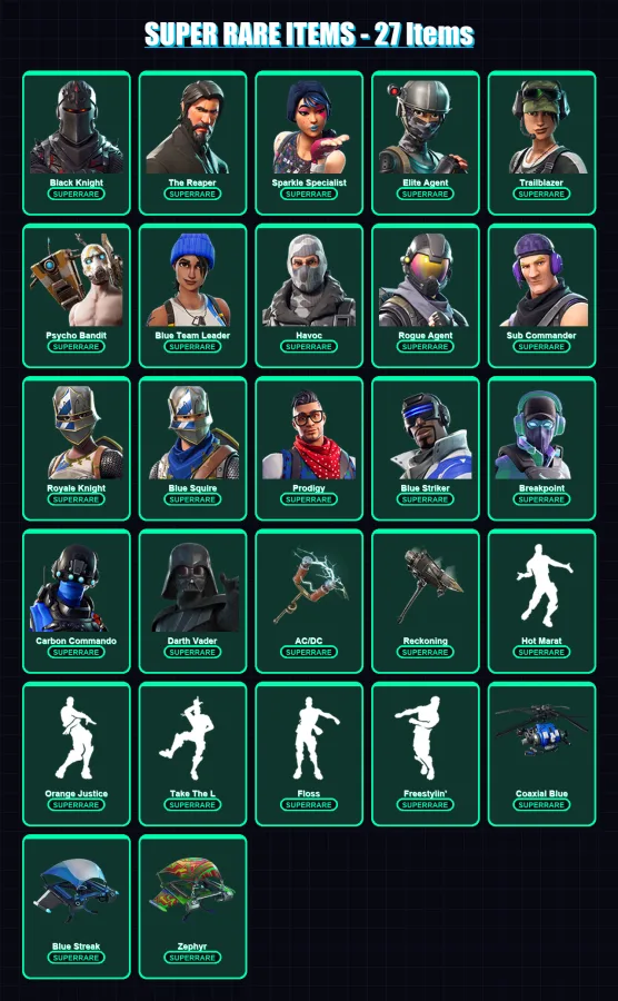 [PC/XBOX/PSN] | Black Knight | The Reaper | Omega | 200 skin | Lv2496