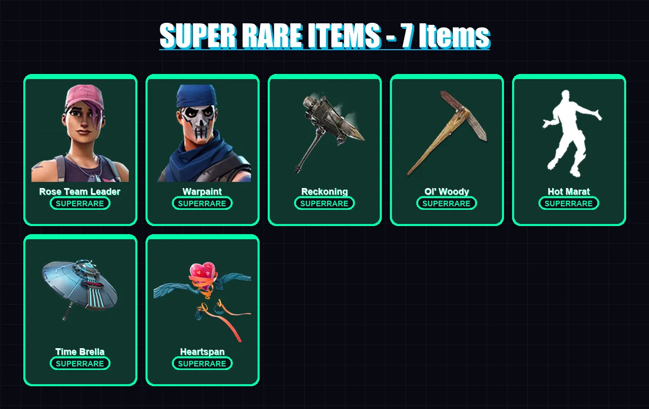 [PC/XBOX/PSN] | Rose Team Leader | Warpaint | Rox | The Prisoner | Sorana | 102 skin | 124 pickaxe | 150 emote | 118 glider | Lv1973 — Fortnite account