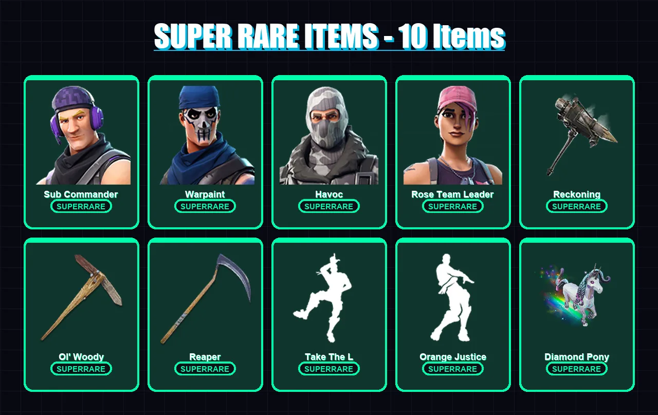 [PC/XBOX/PSN] | Sub Commander | Warpaint | Havoc | Rose Team Leader | Hybrid | 38 skin | 63 pickaxe | 40 emote | 56 glider | Lv676 — Fortnite account