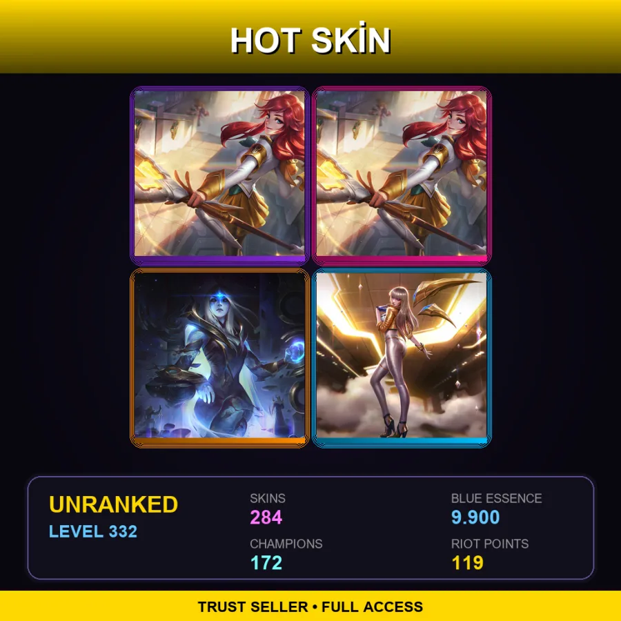 EUW | Lv332 | Unranked | 284 Skin | 172 Champ — Garen Skin 43