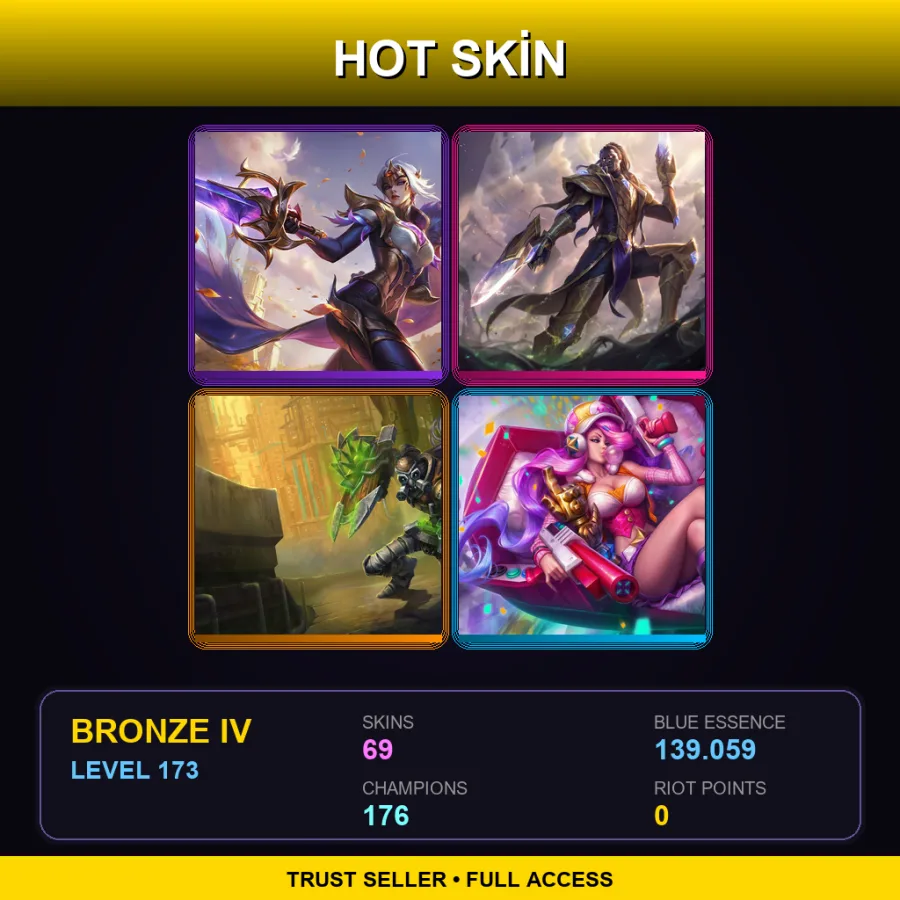 VN | Lv173 | Bronze IV | 69 Skin | 176 Champ