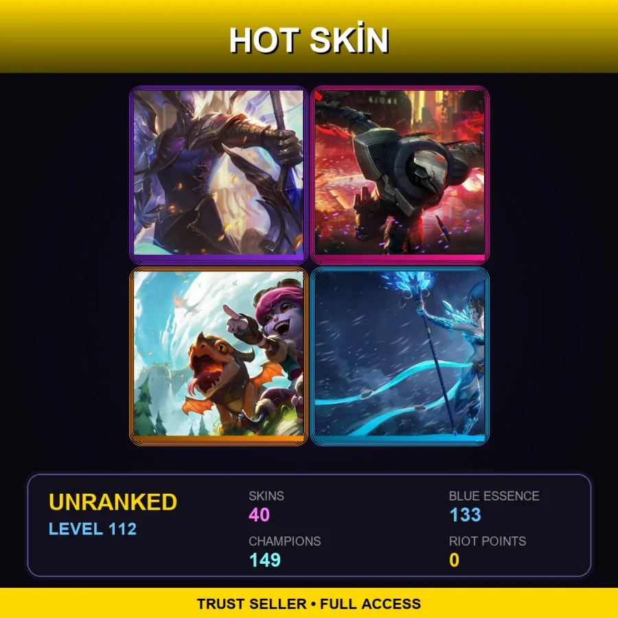 SG | Lv112 | Unranked | 40 Skin | 149 Champ