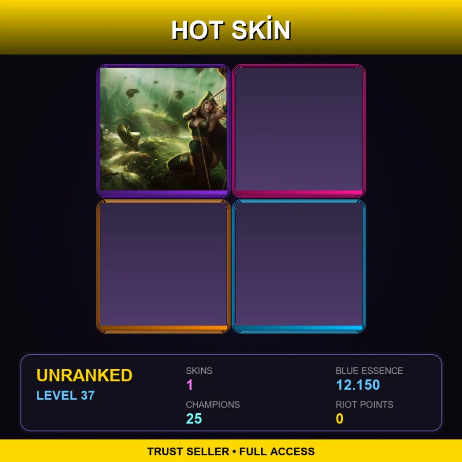 LAN | Lv37 | Unranked | 1 Skin | 25 Champ