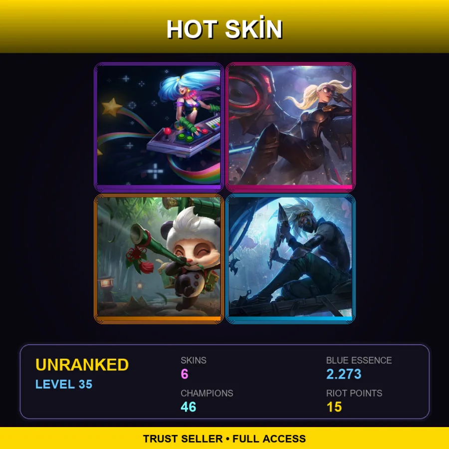BR | Lv35 | Unranked | 6 Skin | 46 Champ