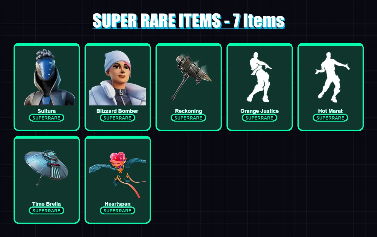 [PC/XBOX] | Sultura | Blizzard Bomber | Backlash | Dire | Mandalorian | 101 skin | 91 pickaxe | 115 emote | 91 glider | Lv1562