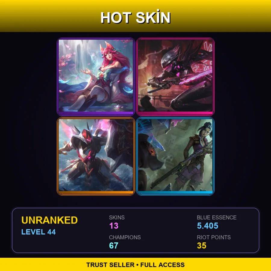 LAS | Lv44 | Unranked | 13 Skin | 67 Champ