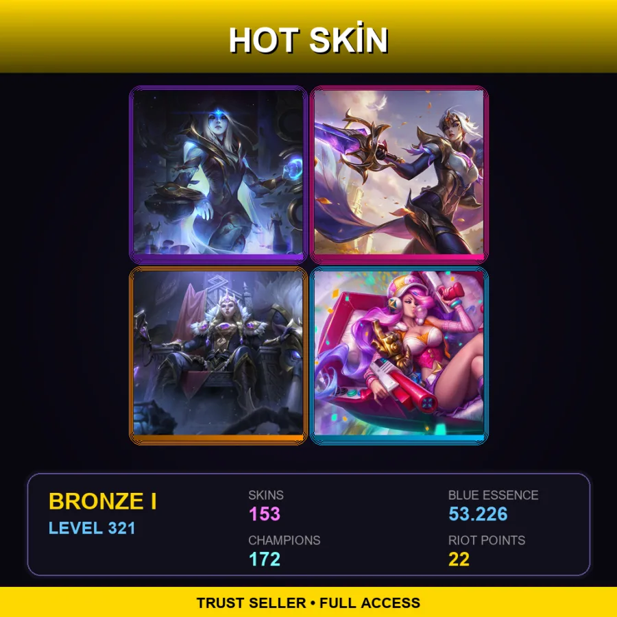 EUNE | Lv321 | Bronze I | 153 Skin | 172 Champ