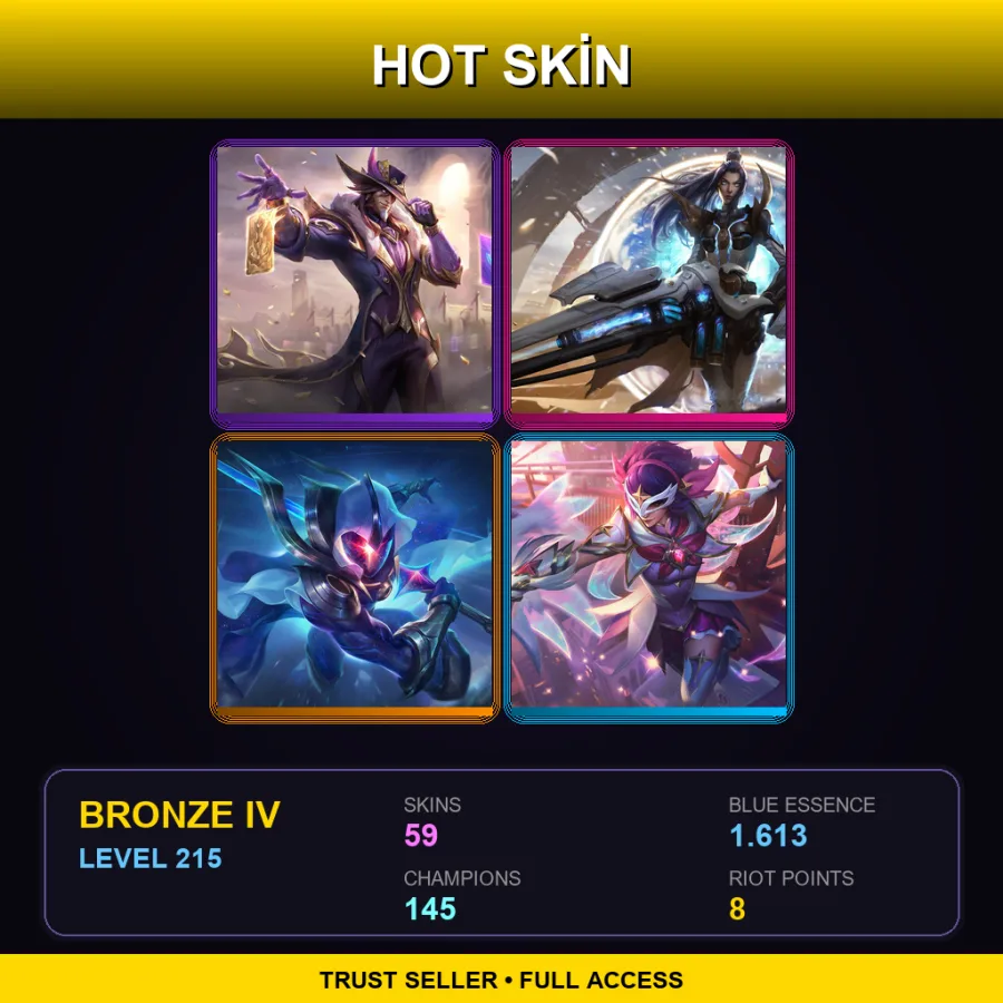 EUNE | Lv215 | Bronze IV | 59 Skin | 145 Champ