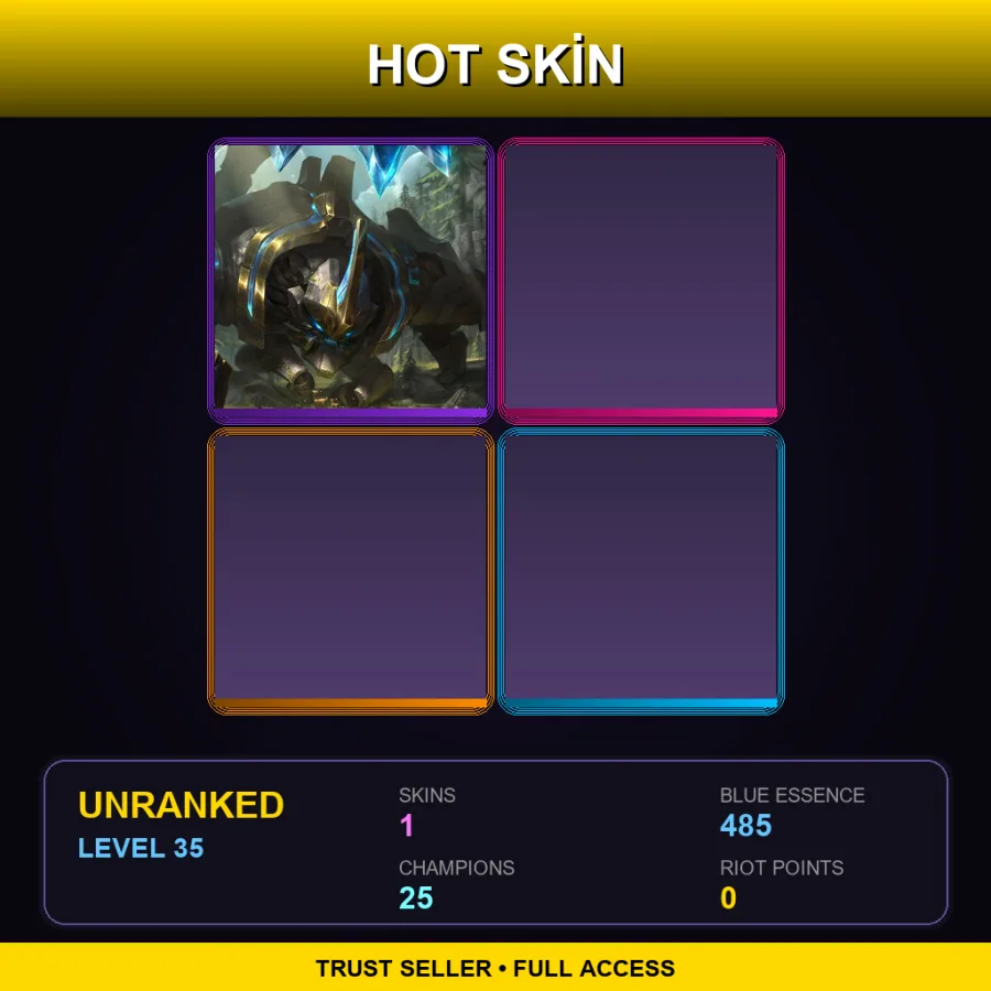 EUNE | Lv35 | Unranked | 1 Skin | 25 Champ
