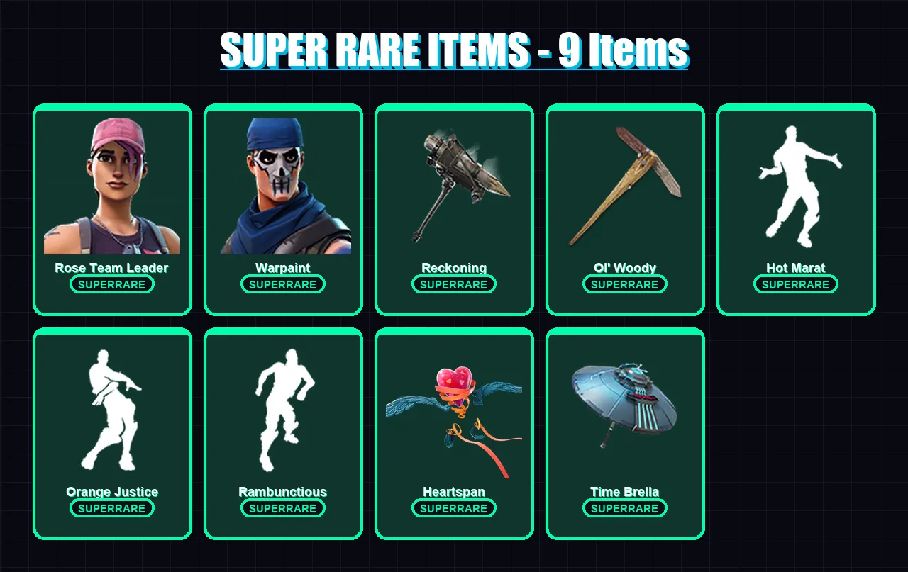 [PC/XBOX/PSN] | Rose Team Leader | Warpaint | Lynx | Paradigm (Reality-659) | Ruin | 133 skin | 183 pickaxe | 125 emote | 146 glider | Lv1510