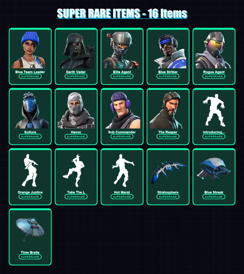 [PS4/PS5/XBOX/PC] | Blue Team Leader | Darth Vader | Elite Agent | 119 skin | Lv1437 — Fortnite account