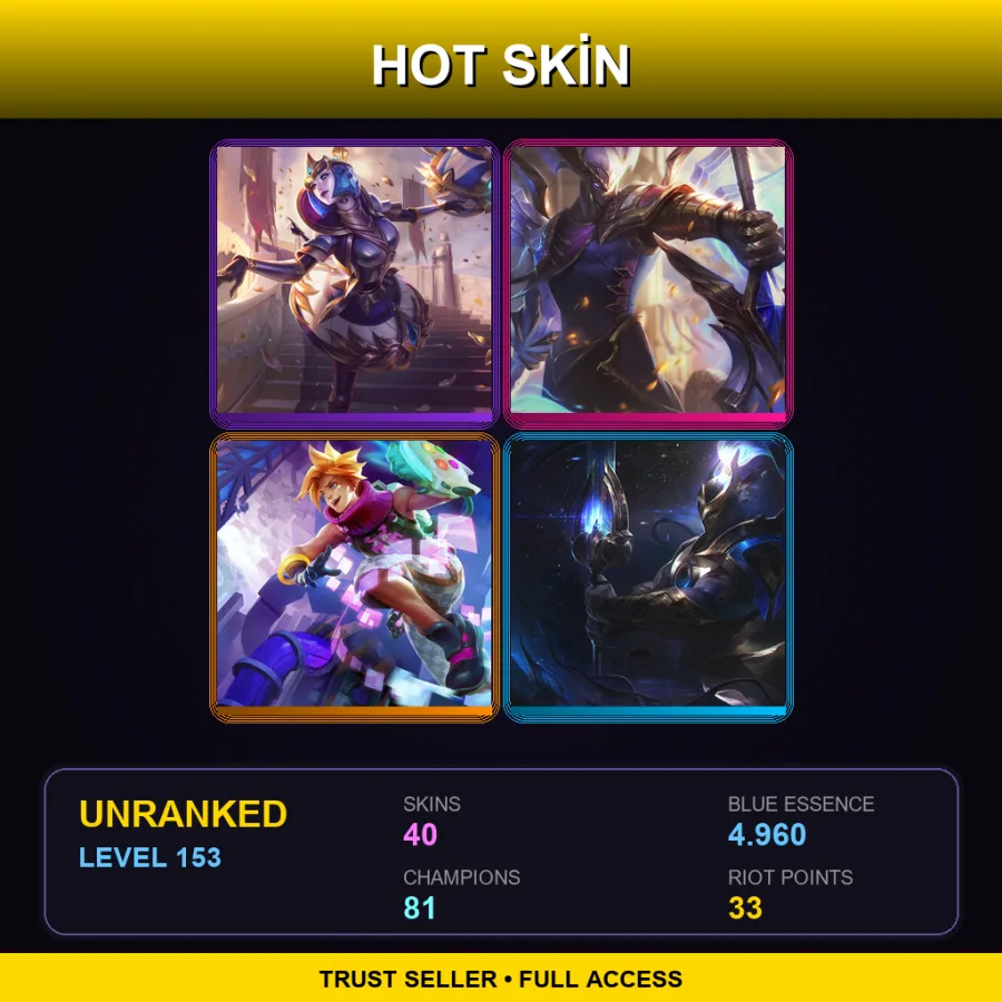 SG | Lv153 | Unranked | 40 Skin | 81 Champ