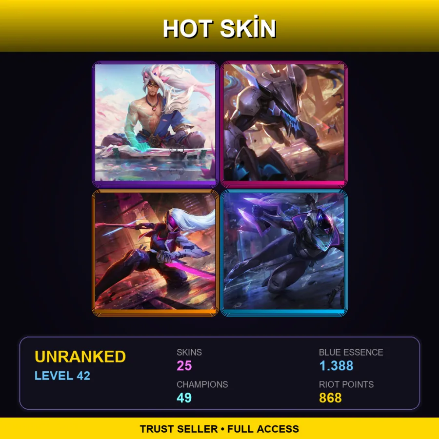 LAS | Lv42 | Unranked | 25 Skin | 49 Champ — Panda Teemo