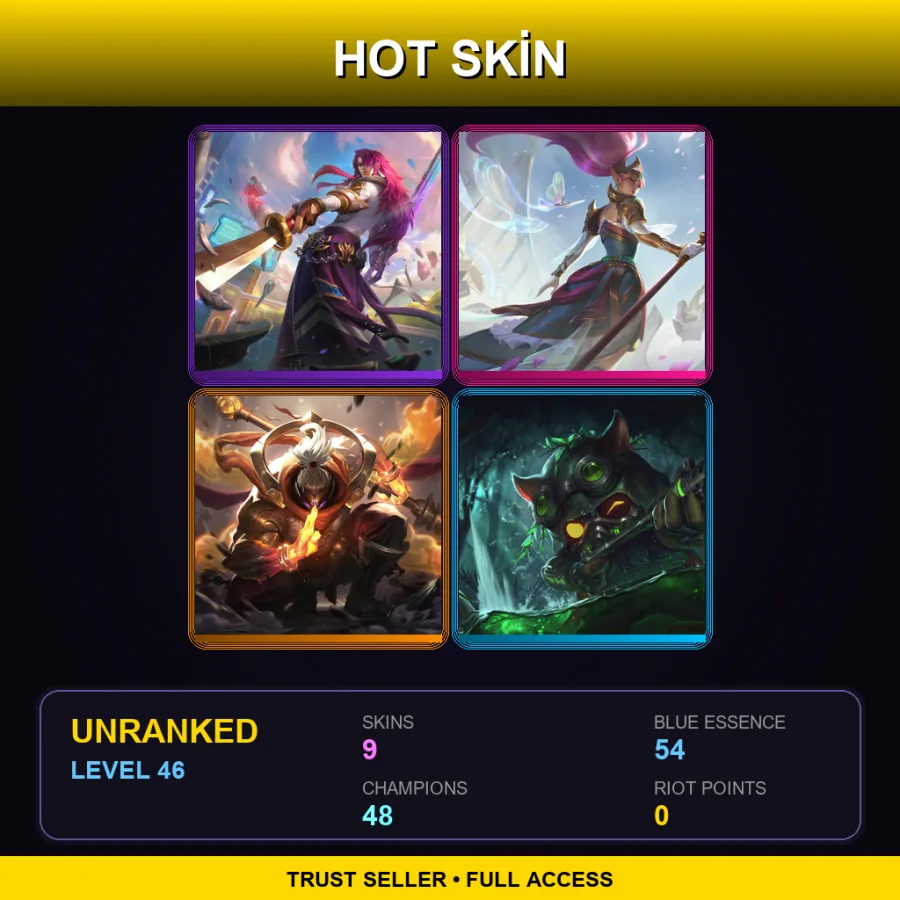 ME | Lv46 | Unranked | 9 Skin | 48 Champ — Battle Queen Janna