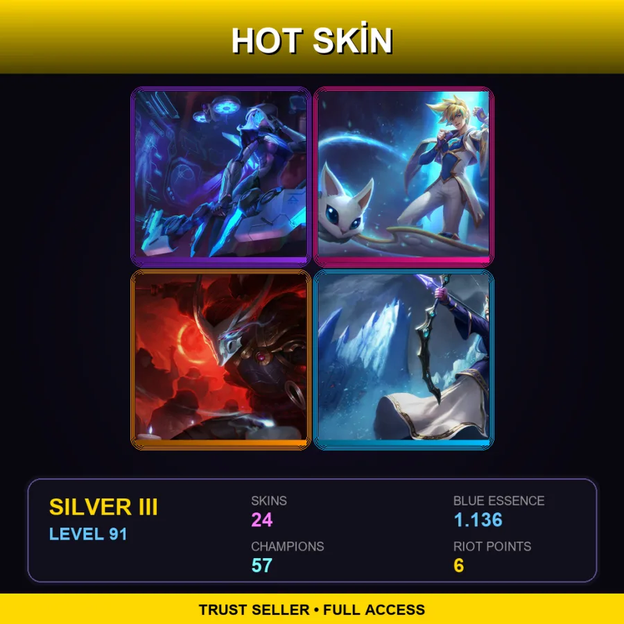 SG | Lv91 | Silver III | 24 Skin | 57 Champ