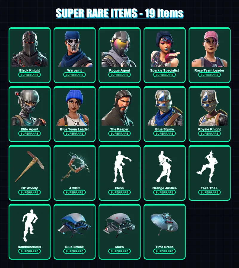 [PS4/PS5/XBOX/PC] | Black Knight | Warpaint | Rogue Agent | 68 skin | Lv1075