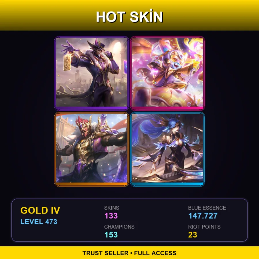 LAS | Lv473 | Gold IV | 133 Skin | 153 Champ