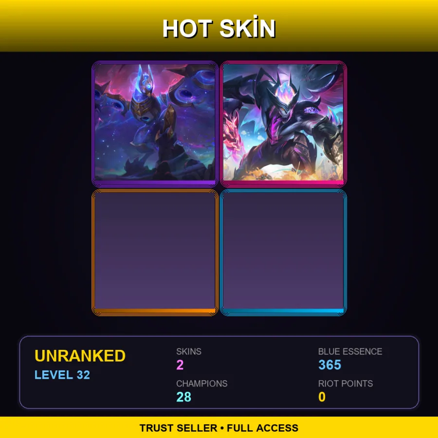 NA | Lv32 | Unranked | 2 Skin | 28 Champ