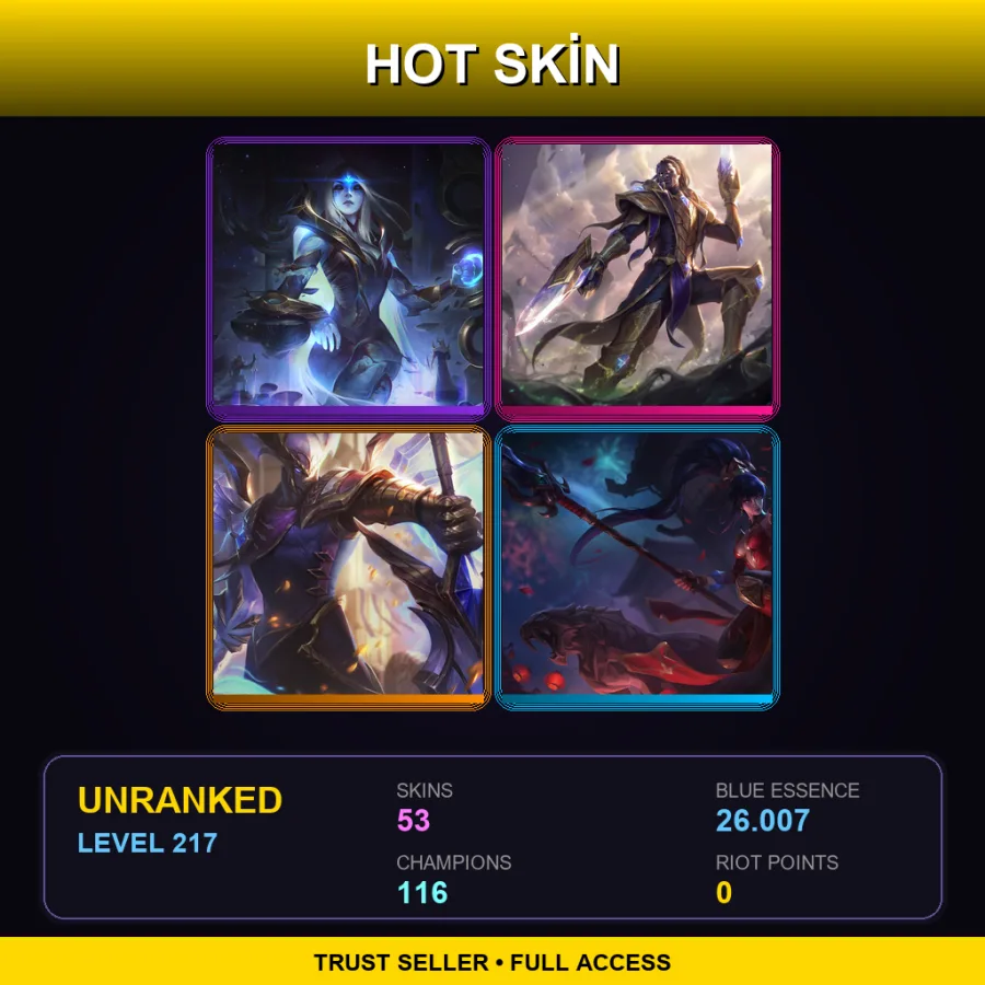 TR | Lv217 | Unranked | 53 Skin | 116 Champ — Dragonwing Corki