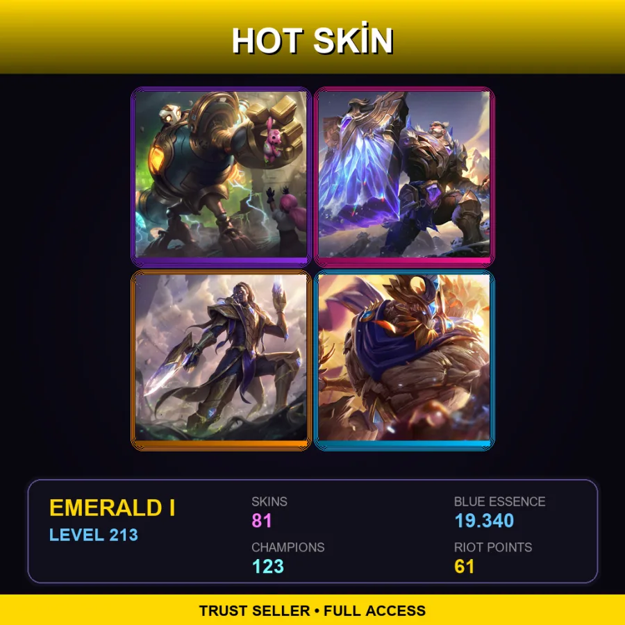 LAS | Lv213 | Emerald I | 81 Skin | 123 Champ
