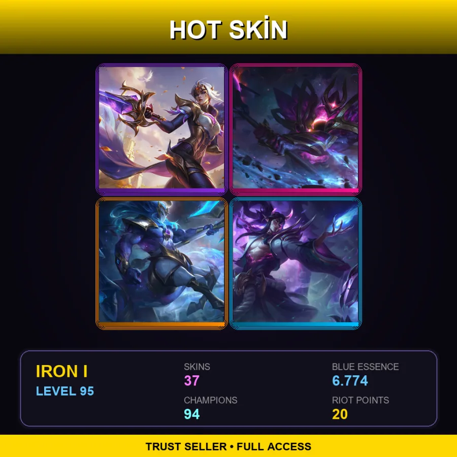 VN | Lv95 | Iron I | 37 Skin | 94 Champ