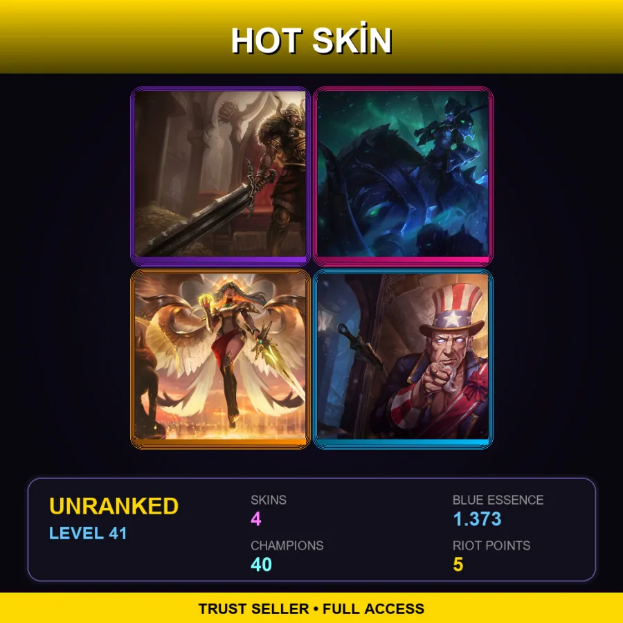 LAS | Lv41 | Unranked | 4 Skin | 40 Champ — Darkrider Sejuani
