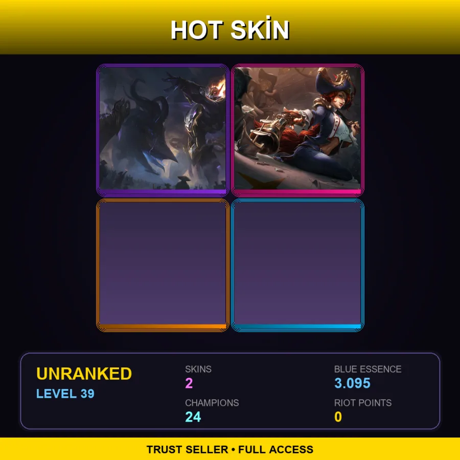 LAN | Lv39 | Unranked | 2 Skin | 24 Champ