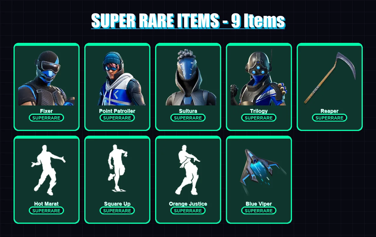 [PS4/PS5/XBOX/PC] | Fixer | Point Patroller | Sultura | Trilogy | Deadpool | 66 skin | 80 pickaxe | 83 emote | 75 glider | Lv1456 — Fortnite account
