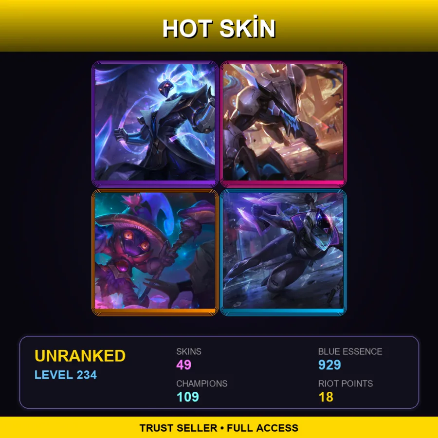 LAS | Lv234 | Unranked | 49 Skin | 109 Champ — Waterloo Miss Fortune