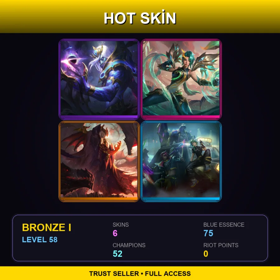 NA | Lv58 | Bronze I | 6 Skin | 52 Champ