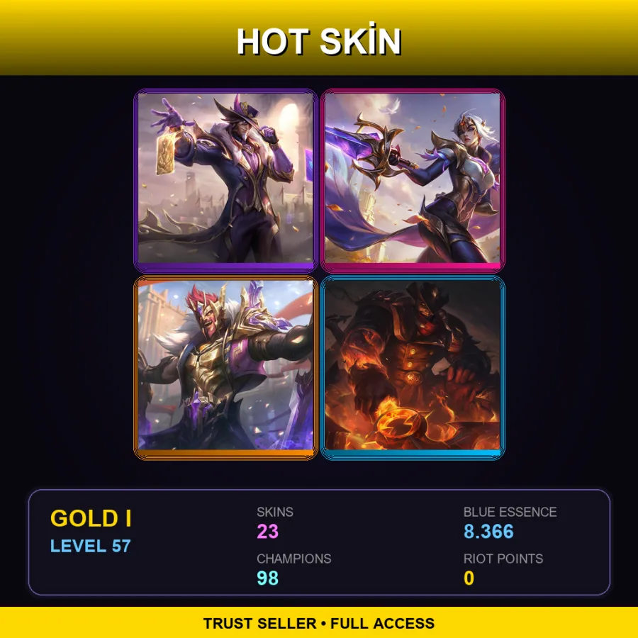 BR | Lv57 | Gold I | 23 Skin | 98 Champ