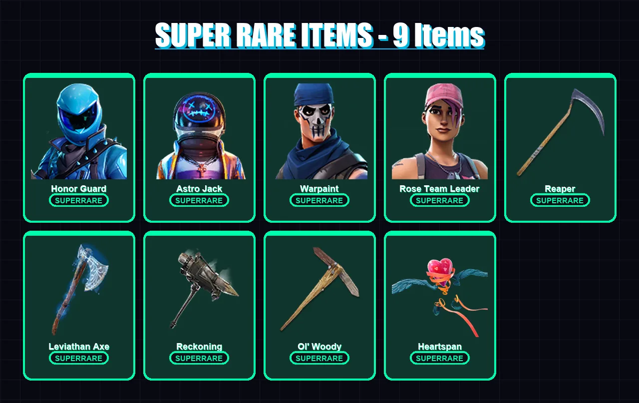 [PC/XBOX/PSN] | Honor Guard | Astro Jack | Warpaint | Rose Team Leader | Sentinel | 163 skin | 131 pickaxe | 175 emote | 94 glider | Lv1264