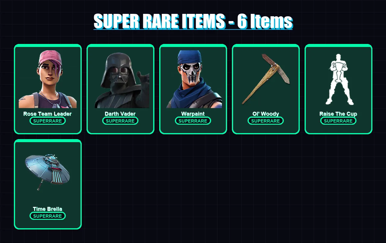 [PC/PSN] | Rose Team Leader | Darth Vader | Warpaint | Midas | Galaxy Scout | 126 skin | 133 pickaxe | 116 emote | 100 glider | Lv1383