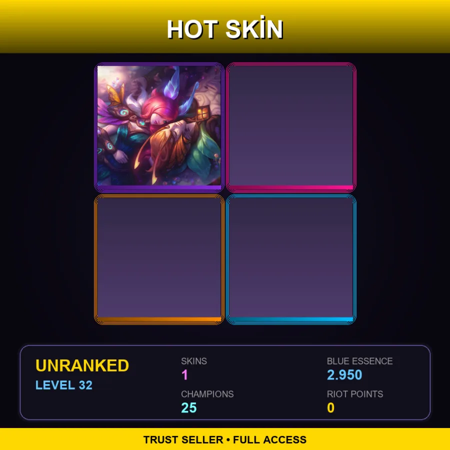 EUNE | Lv32 | Unranked | 1 Skin | 25 Champ