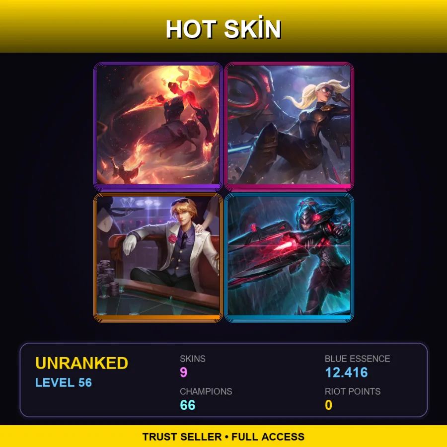 BR | Lv56 | Unranked | 9 Skin | 66 Champ