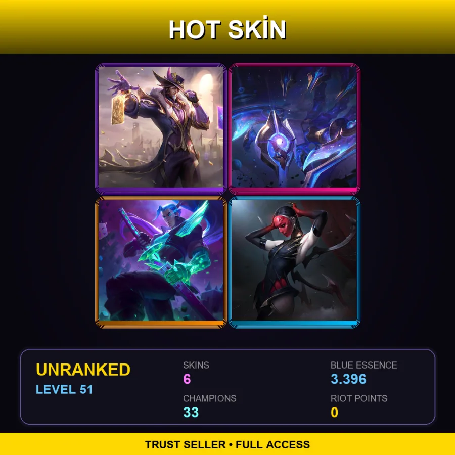 LAN | Lv51 | Unranked | 6 Skin | 33 Champ — Heavenscale Diana