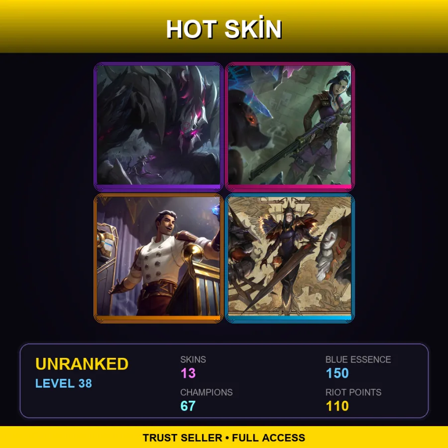 EUNE | Lv38 | Unranked | 13 Skin | 67 Champ