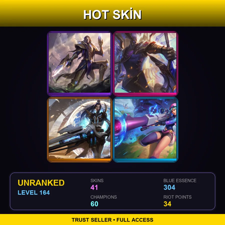 SG | Lv164 | Unranked | 41 Skin | 60 Champ — Viscero Xin Zhao