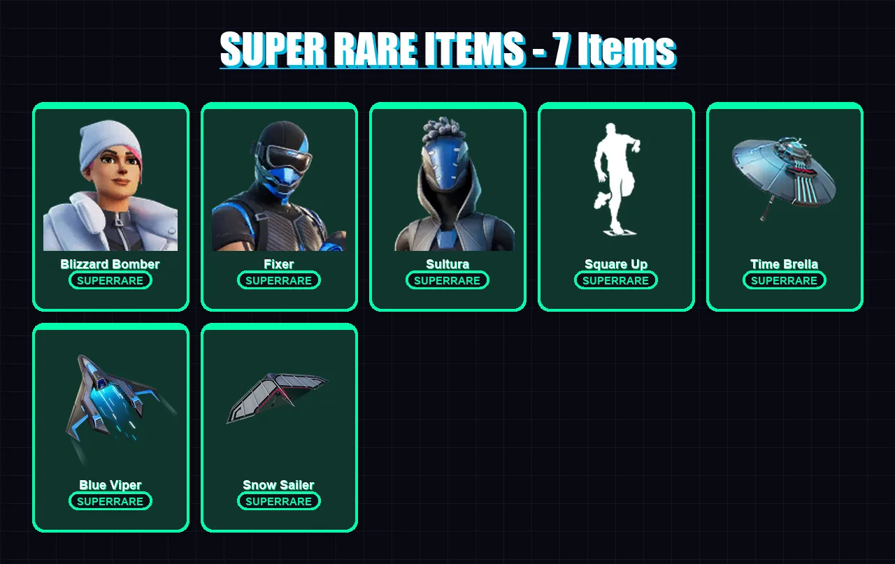[SWITCH/XBOX/PC] | Blizzard Bomber | Fixer | Sultura | Kymera | Ronin | 101 skin | 157 pickaxe | 95 emote | 130 glider | Lv1986