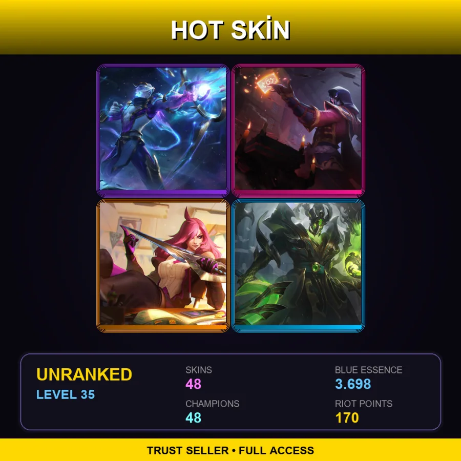 NA | Lv35 | Unranked | 48 Skin | 48 Champ — Astronaut Bard