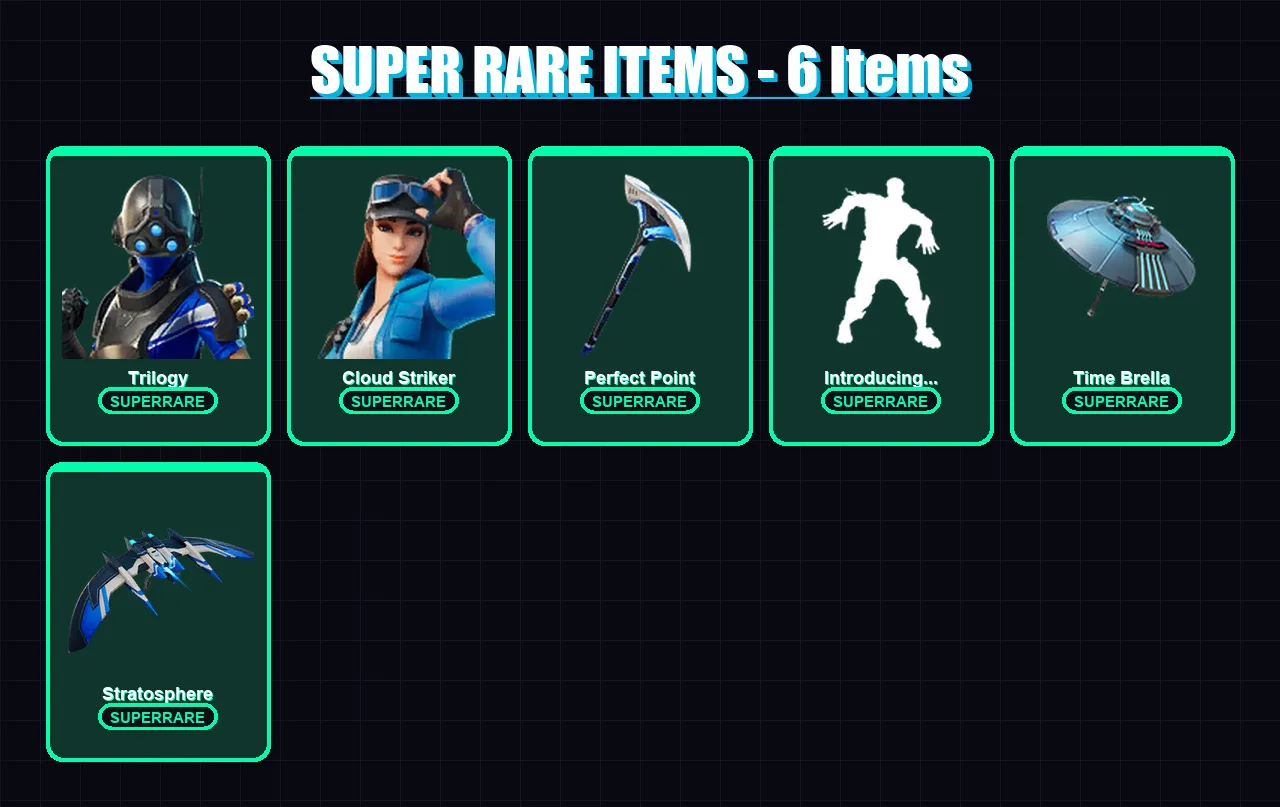 [PC/XBOX] | Trilogy | Cloud Striker | Spectra Knight | The Scientist | Omegarok | 20 skin | 29 pickaxe | 25 emote | 28 glider | Lv528